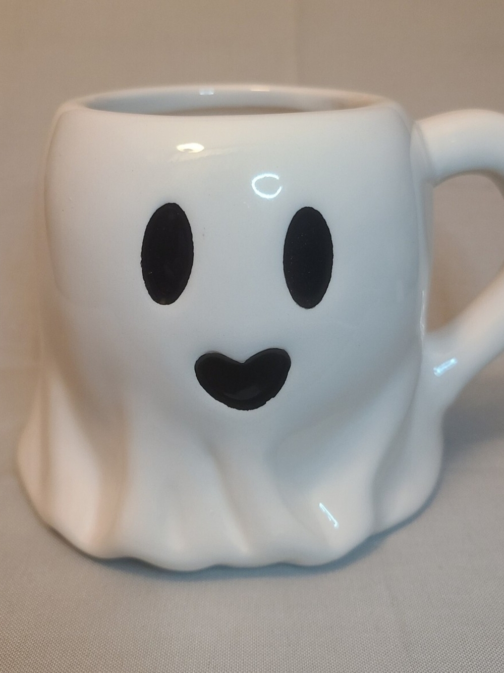 White Ghost Ceramic Coffee Mug - Cute Halloween Drinkware